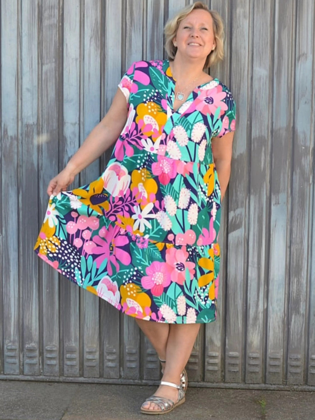 Viscose Stof Bloemen – Ecovero Bloemenprint 100% - Stitch & Sew