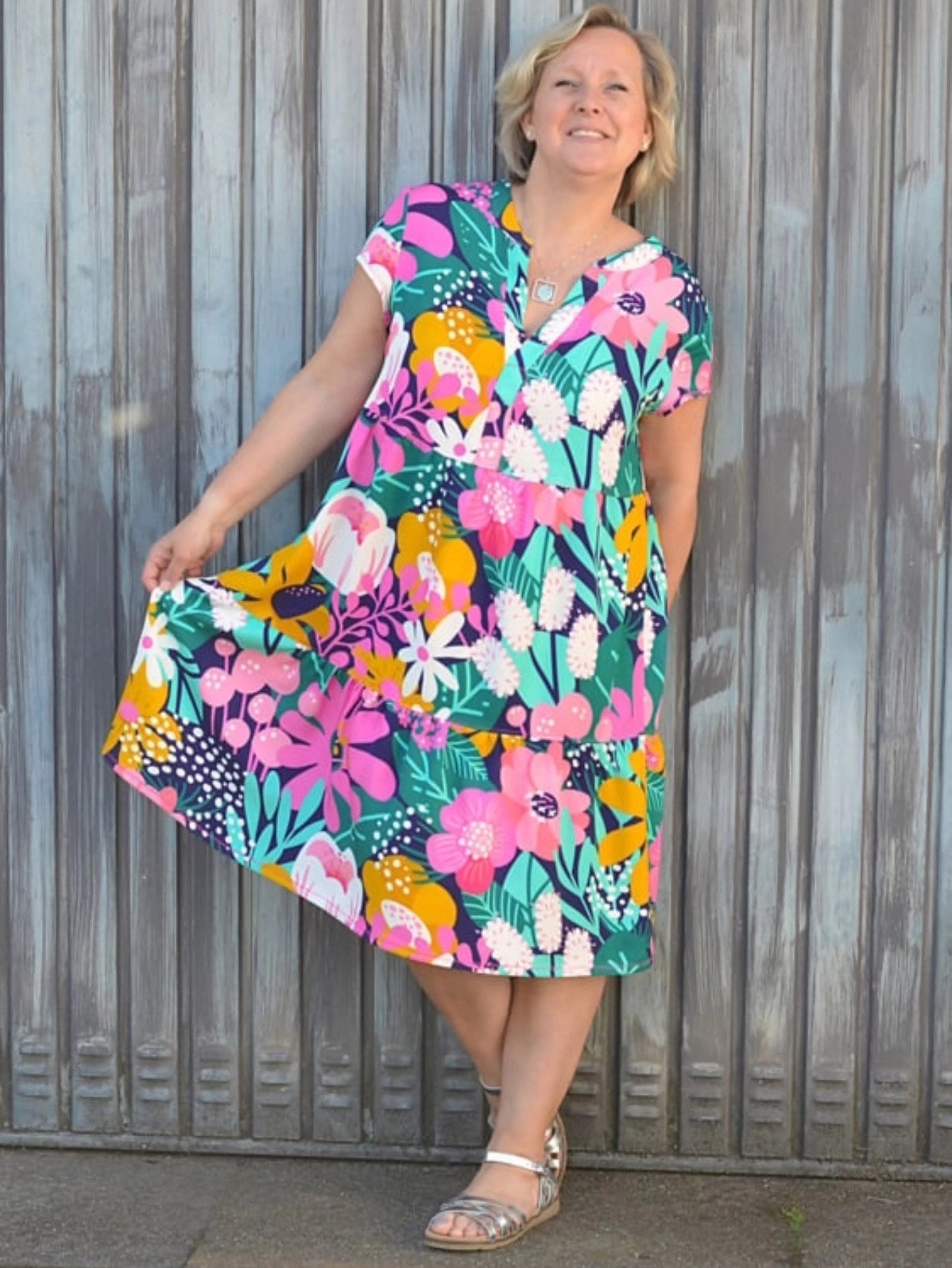 Viscose Stof Bloemen – Ecovero Bloemenprint 100% - Stitch & Sew