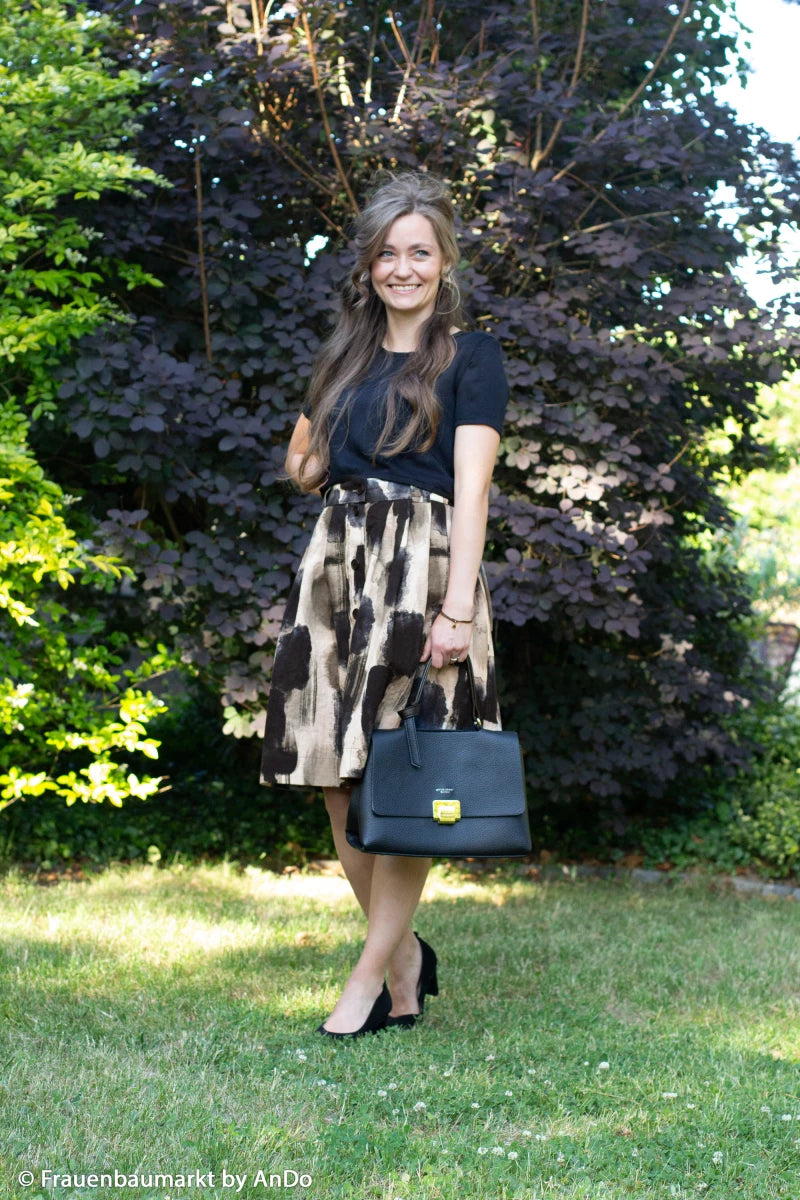 Linnen katoen stof “Adria” – zwart