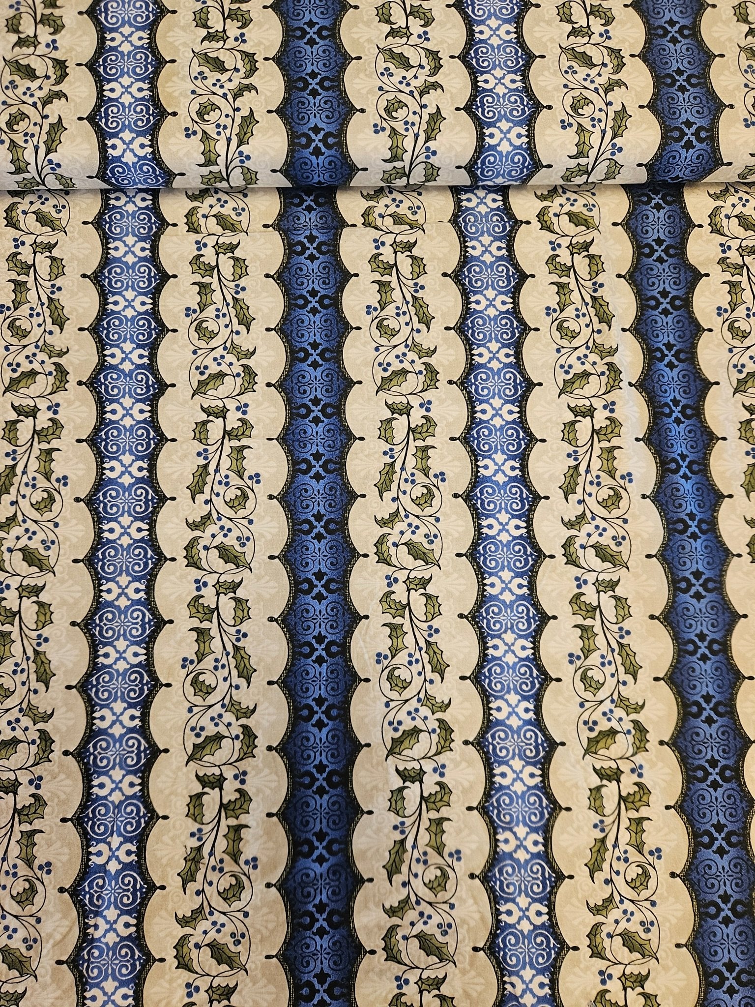 Wintergraphs II Quiltstof – Blauw Crème Hulst - Stitch & Sew