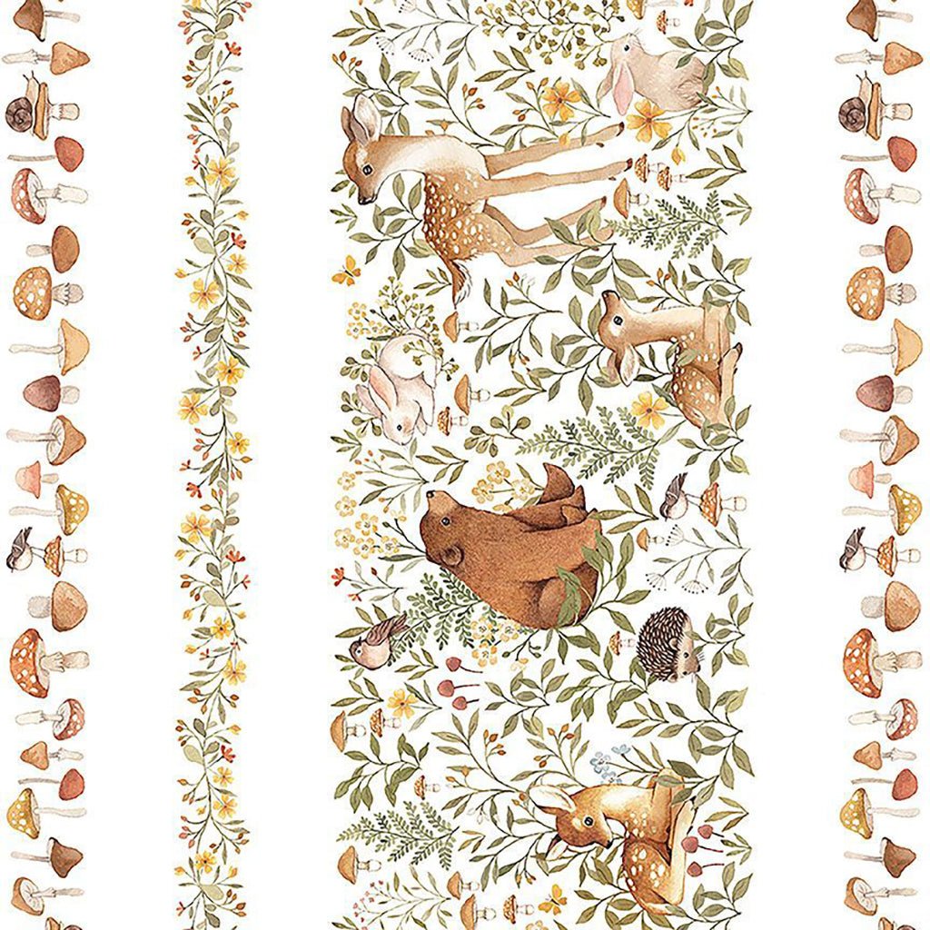 Woodland Friends – Rand – 100% katoen bosdierenprint | Dear Stella - Stitch & Sew