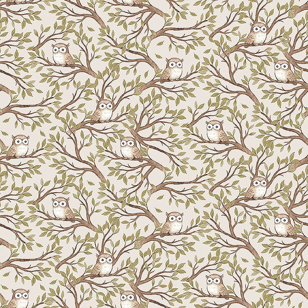 Woodland Friends – Uil – 100% katoen uiltjesprint | Dear Stella - Stitch & Sew