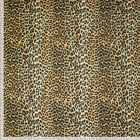 Woven Recycled Broken Denim – kleur 30 leopard - Stitch & Sew