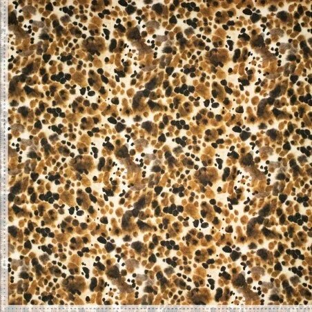 Woven Viscose Jacquard Digital Animal Skin – Bruin | 140 cm breed - Stitch & Sew