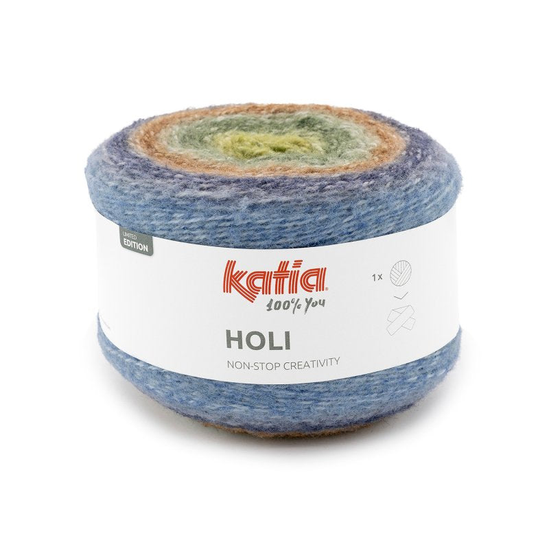 Katia Holi plush-effect multicolor yarn