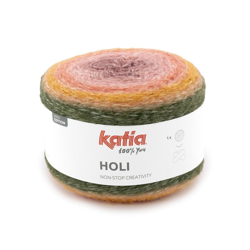Katia Holi plush-effect multicolor yarn