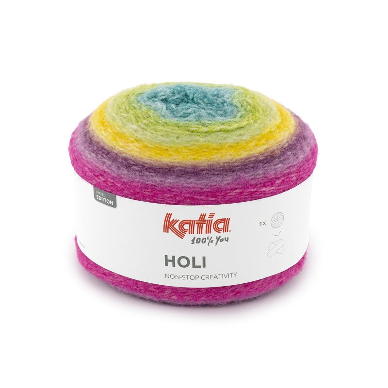 Katia Holi plush-effect multicolor yarn