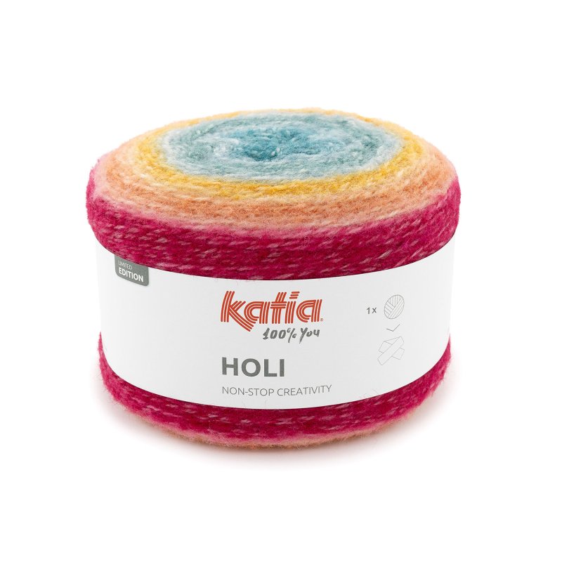 Katia Holi plush-effect multicolor yarn