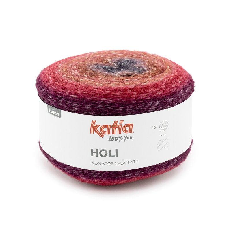 Katia Holi plush-effect multicolor yarn