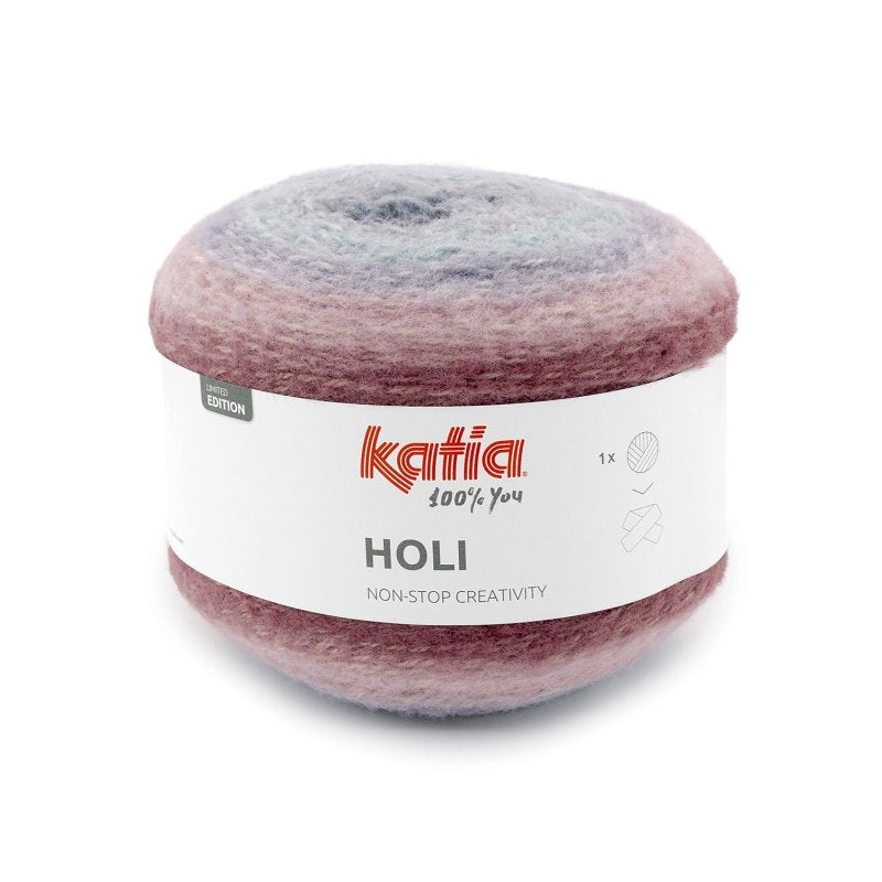 Katia Holi plush-effect multicolor yarn