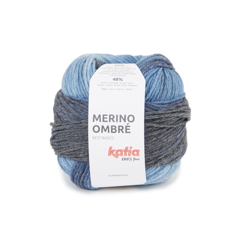 Katia Merino Ombré – Prachtig merino-acryl garen met subtiel kleurverloop